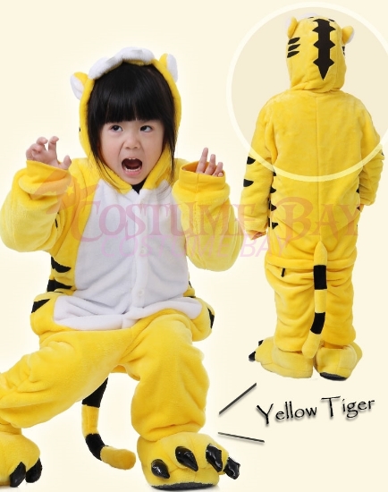 Babyhug 100% Cotton Knit Full Sleeves Onesie with Tiger & Teddy Print - Yellow main image 1