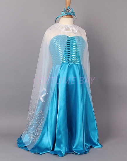 Picture of Frozen Elsa Dress Detachable Elongated Cape