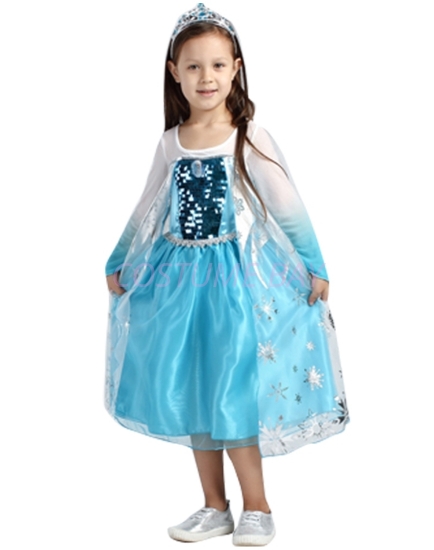 Picture of Frozen Princess Elsa Snow Queen Costume Dress