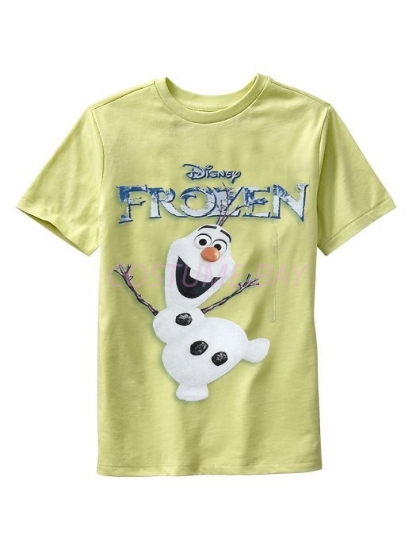 Picture of Kids Short Sleeves Frozen Olaf T-Shirt Yellow