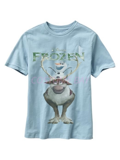 Picture of Kids Short Sleeves Frozen Sven T-Shirt Blue 1