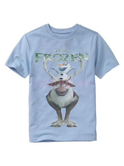 Picture of Kids Short Sleeves Frozen Sven T Shirt Blue 3