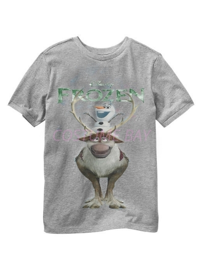 Picture of Kids Short Sleeves Frozen Sven T Shirt Grey