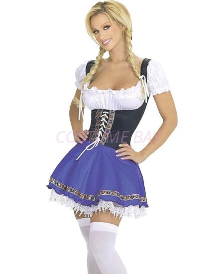 Picture of Oktoberfest German Bavarian Beer Wench Maid Costume Dress