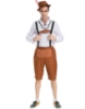 Picture of Mens Lederhosen Oktoberfest Bavarian German Beer Costume Brown