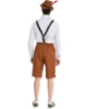 Picture of Mens Lederhosen Oktoberfest Bavarian German Beer Costume Brown