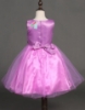 Picture of Girls Floral Formal Wedding Bridesmaids Flower Dress  -Purple