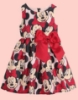 Picture of Girls Flower Mickey Minnie Mouse Bowtie Party Tutu Princess Dress -Red
