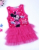 Picture of Girls Flower Mickey Minnie Mouse Polka dots Tutu Princess Dress -Pink