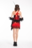 Picture of 1920's Charleston Flapper Dress Back Bow - Black/Red