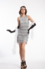 Picture of 1920's Charleston Flapper Dress Two Shoulders - Silver