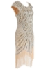 Picture of 1920's Charleston Flapper Dress Beige 