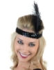 Picture of 1920's Charleston Flapper Headband with Feather - Black