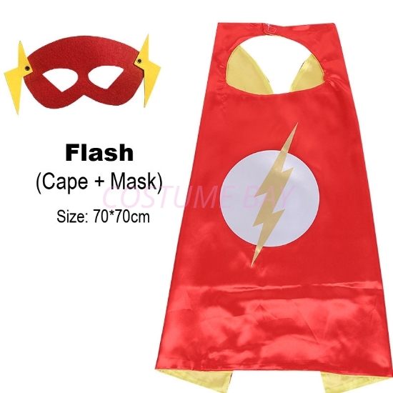 Picture of Kids Superhero Cape &  Mask Set - Flash