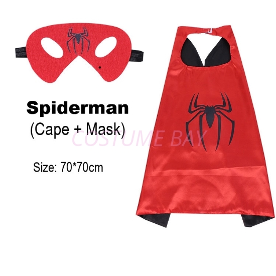Picture of Kids PJ Superhero Cape &  Mask Set - Spiderman
