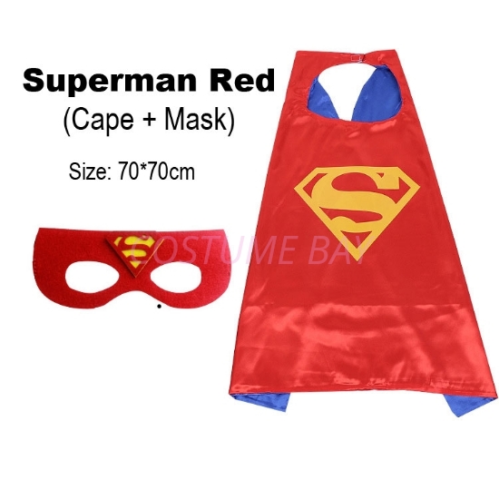Picture of Kids PJ Superhero Cape &  Mask Set - Superman Red