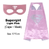 Picture of Kids Superhero Cape &  Mask Set - Light Pink Supergirl