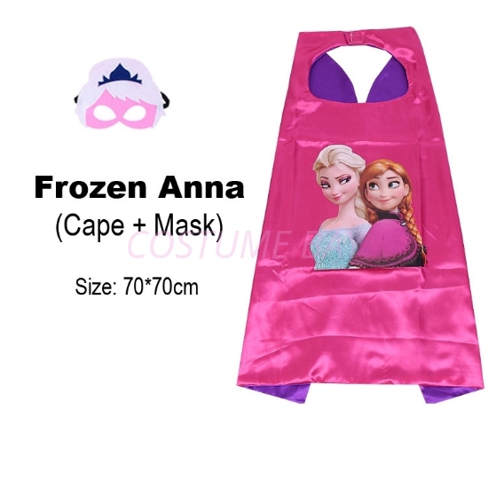 Picture of Kids PJ Superhero Cape &  Mask Set - Princess Anna