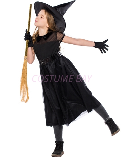 Picture of Girls Black Witch Costume