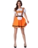 Picture of Ladies Oktoberfest Bavarian Beer Maid Orange Dress Costume