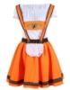 Picture of Ladies Oktoberfest Bavarian Beer Maid Orange Dress Costume