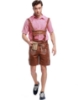 Picture of Bavarian Guy Mens Faux Suede Lederhosen Costume Brown