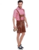 Picture of Bavarian Guy Mens Faux Suede Lederhosen Costume Brown
