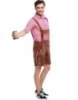 Picture of Bavarian Guy Mens Faux Suede Lederhosen Costume Brown