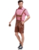 Picture of Bavarian Guy Mens Faux Suede Lederhosen Costume Brown