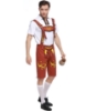 Picture of Mens Lederhosen Oktoberfest Bavarian German Beer Costume Brown