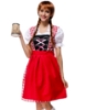 Picture of Ladies Oktoberfest Bavarian Beer Maid  Costume with Red Apron