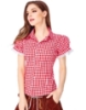 Picture of Ladies Oktoberfest Bavarian Beer Maid Shirt - Red