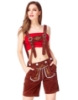 Picture of Ladies Oktoberfest Bavarian Beer Maid Short - Brown