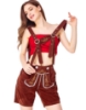 Picture of Ladies Oktoberfest Bavarian Beer Maid Short - Brown