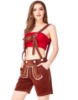 Picture of Ladies Oktoberfest Bavarian Beer Maid Short - Brown