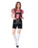 Picture of Ladies Oktoberfest Bavarian Beer Maid Costume Set - Red Shirt + Black Short