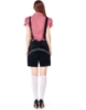 Picture of Ladies Oktoberfest Bavarian Beer Maid Costume Set - Red Shirt + Black Short