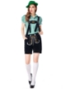 Picture of Ladies Oktoberfest Bavarian Beer Maid Costume Set - Green Shirt + Black Short