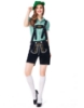 Picture of Ladies Oktoberfest Bavarian Beer Maid Costume Set - Green Shirt + Black Short