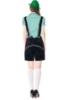 Picture of Ladies Oktoberfest Bavarian Beer Maid Costume Set - Green Shirt + Black Short