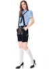 Picture of Ladies Oktoberfest Bavarian Beer Maid Costume Set - Blue Shirt + Black Short