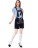 Picture of Ladies Oktoberfest Bavarian Beer Maid Costume Set - Blue Shirt + Black Short