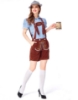 Picture of Ladies Oktoberfest Bavarian Beer Maid Costume Set - Blue Shirt + Brown Short
