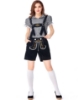 Picture of Ladies Oktoberfest Bavarian Beer Maid Costume Set - Black Shirt + Black Short