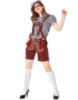 Picture of Ladies Oktoberfest Bavarian Beer Maid Costume Set - Black Shirt + Brown Short