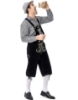 Picture of Bavarian Guy Mens Lederhosen Black Shirt and Shorts