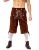 Picture of Bavarian Guy Mens Lederhosen Shorts - Black