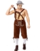 Picture of Bavarian Guy Mens Lederhosen Shorts - Brown