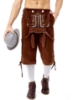 Picture of Bavarian Guy Mens Lederhosen Shorts - Brown