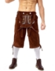 Picture of Bavarian Guy Mens Lederhosen Shorts - Brown